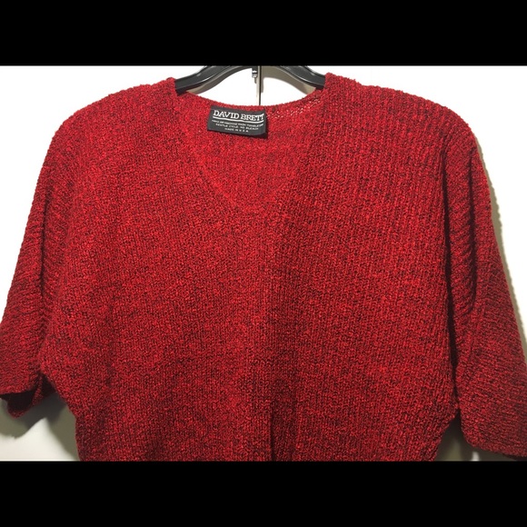 ❤️ David Brett Red Sweater - Picture 5 of 8